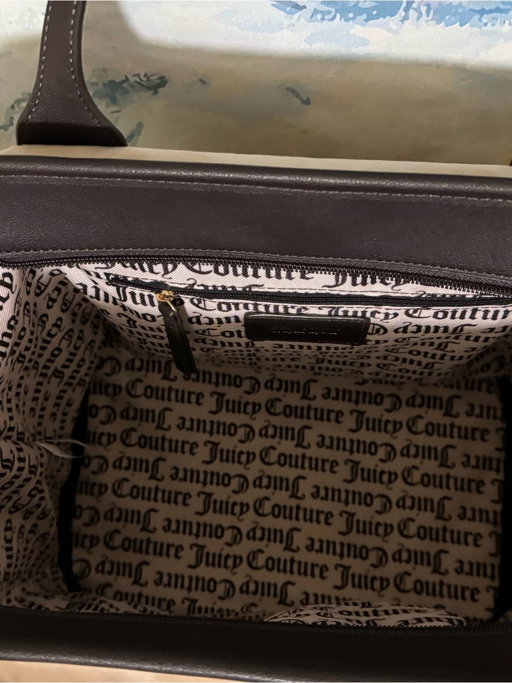 Juicy Couture Tote Bag with Brown and Gold Contrast - Picture 5 of 6